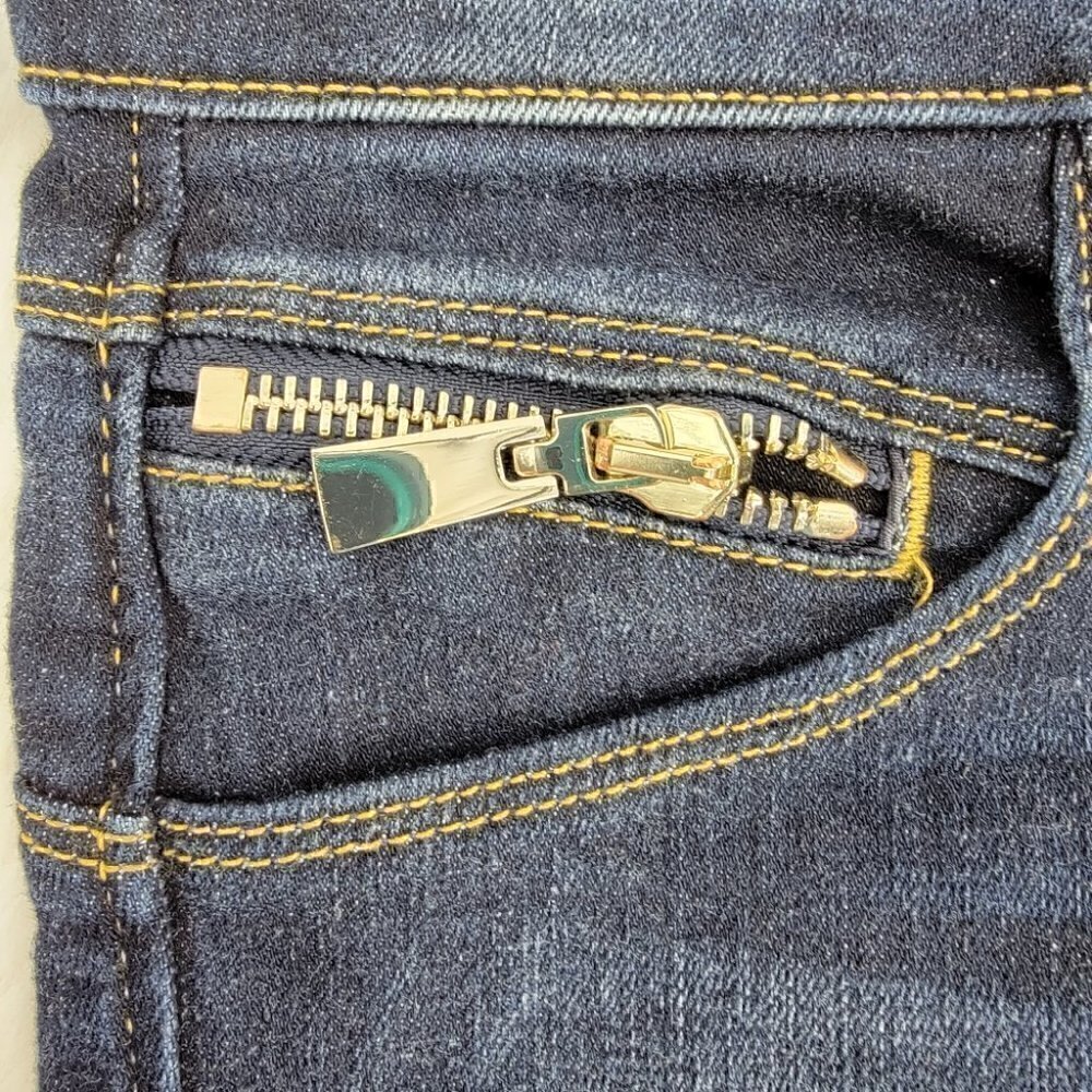Kaos Italian NWT Women's 25 Straight Blue Jeans HIJBL027 RN# 145736 Flexible - Picture 6 of 16
